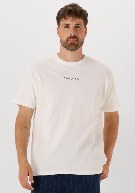 Witte TOMMY JEANS T-shirt TJM RLX LINEAR LOGO TEE - large