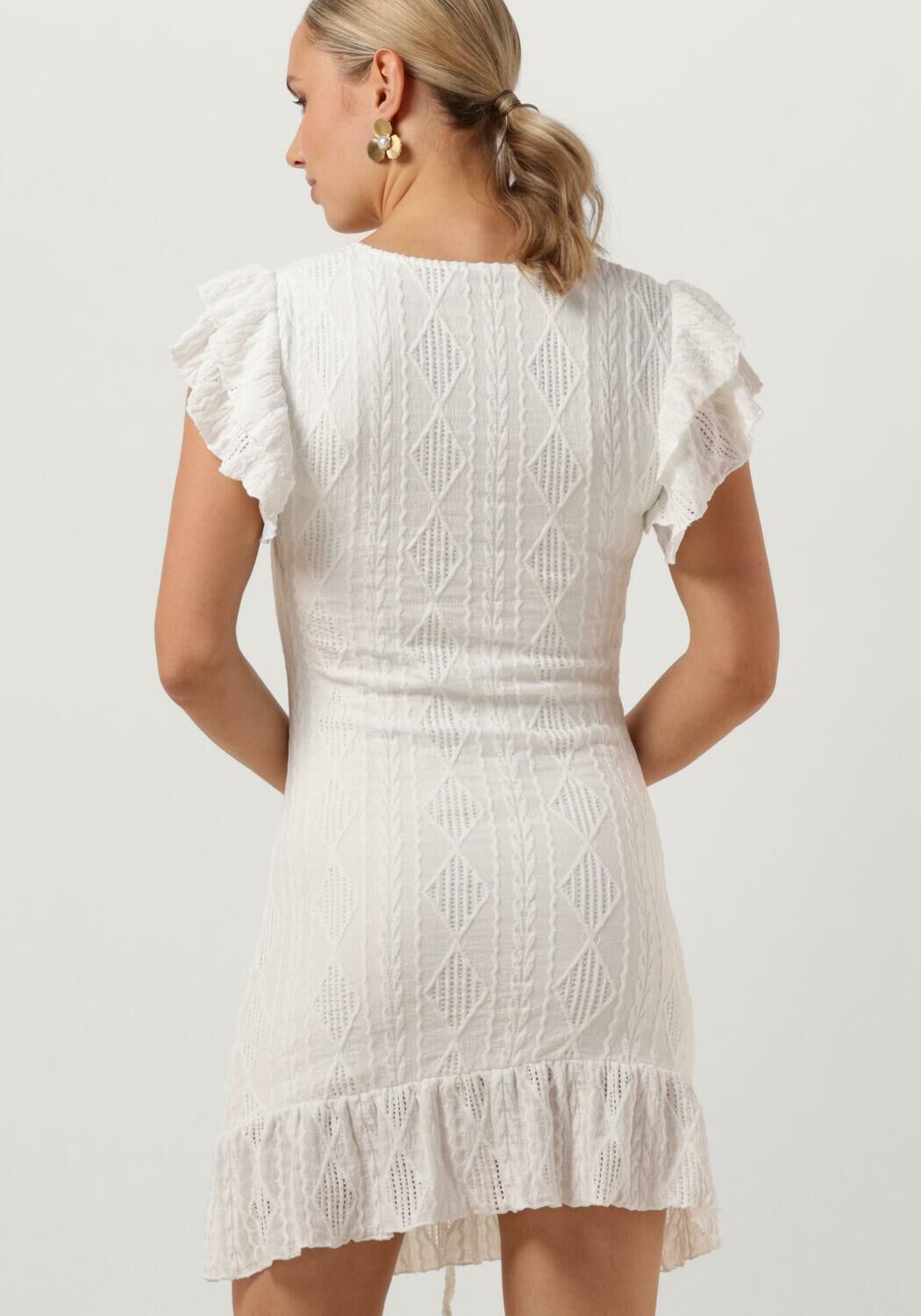 gebroken wit colourful rebel mini jurk zorah broderie mini dress