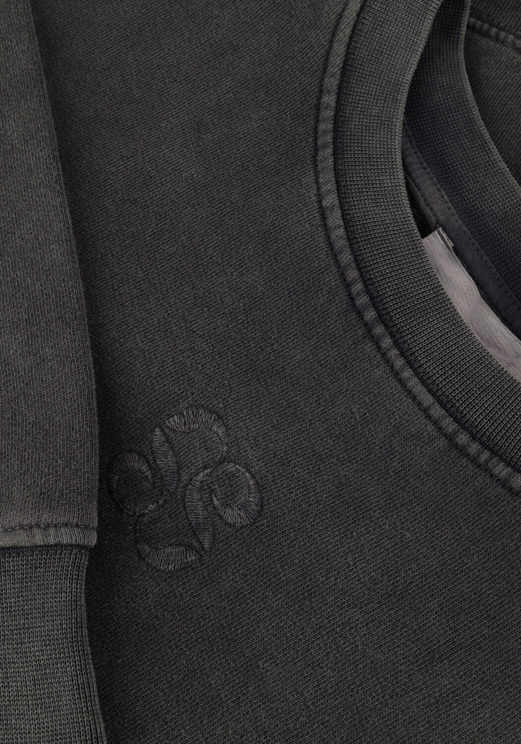 Donkergrijze MY ESSENTIAL WARDROBE Trui DIEGOMW LOGO EMB. SWEAT - large