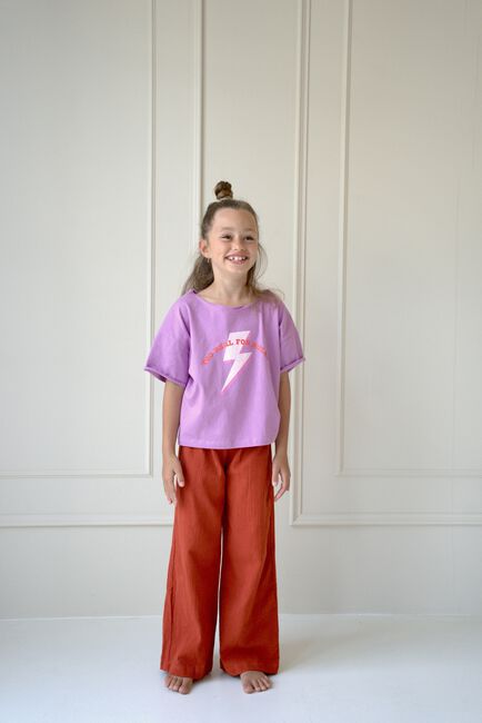 Oranje JACKY SUE Wijde broek MOSIE PANTS - large