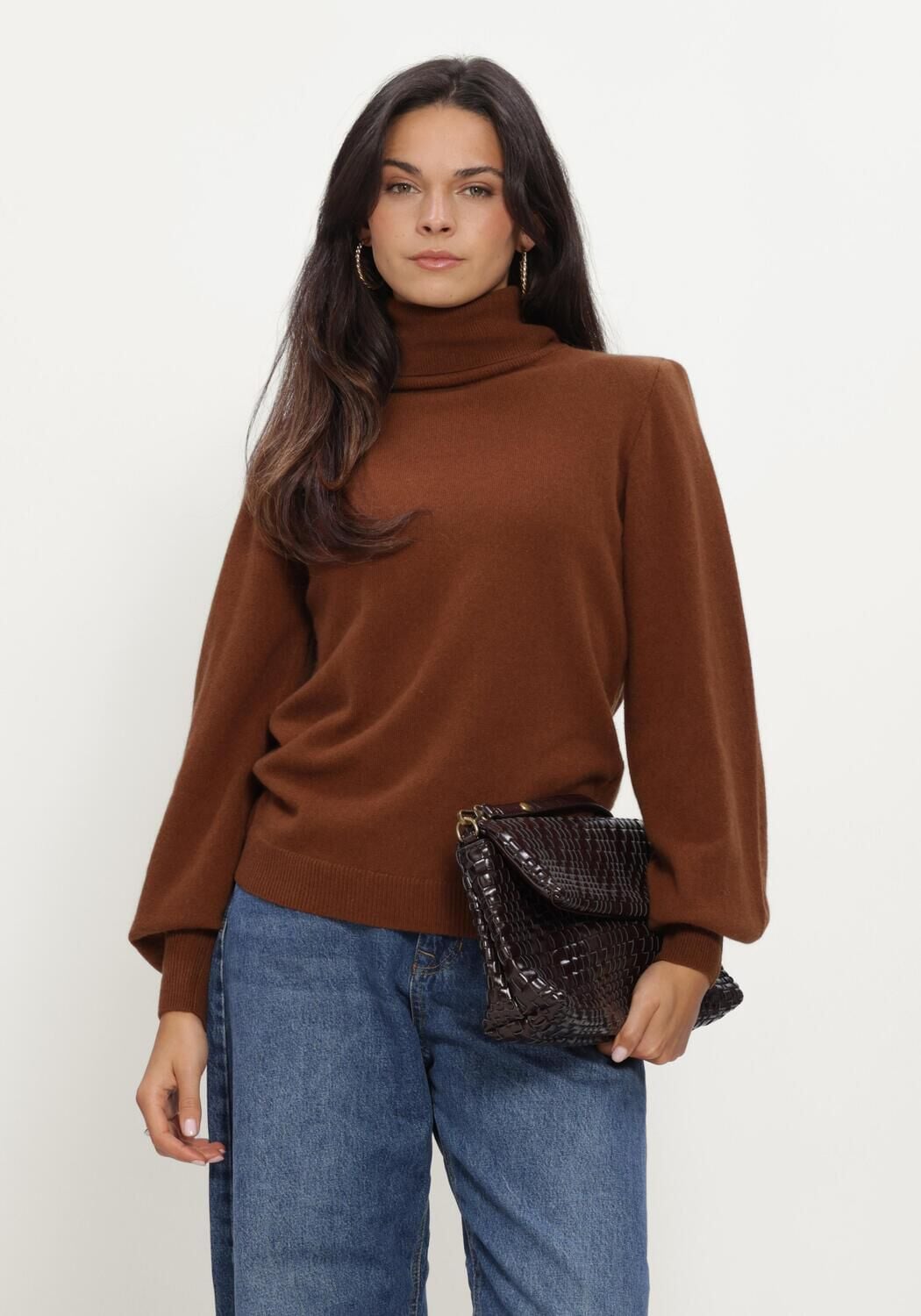 MY ESSENTIAL WARDROBE Dames Truien & Vesten Mwjola Rollneck Pullover Bruin