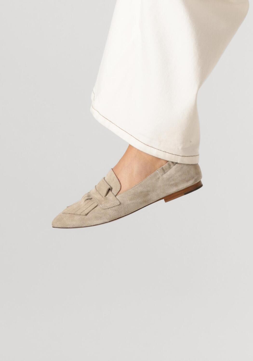 Beige VIA VAI Loafers LOLA OAKLEY - large