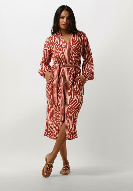Rode STELLA FOREST Midi jurk E24RO053 - large