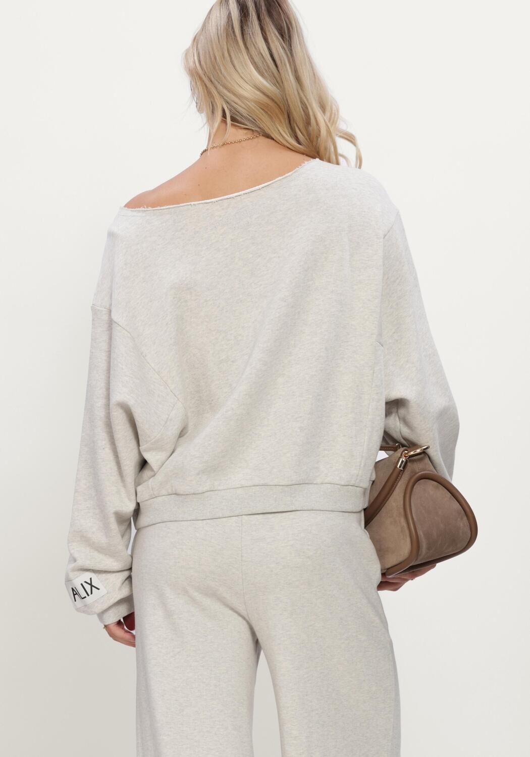 Grijze ALIX THE LABEL Truien/vesten LADIES KNITTED BADWING SWEATER - large