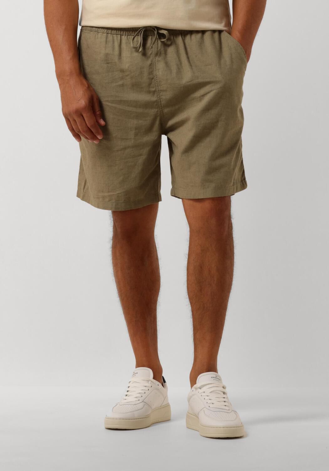 FORÉT Forét Heren Broeken Serene Linen Short Groen