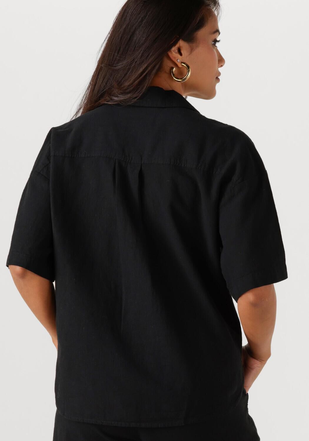 SELECTED FEMME Dames Blouses Slfluisa 2 4 Revers Shirt B Zwart