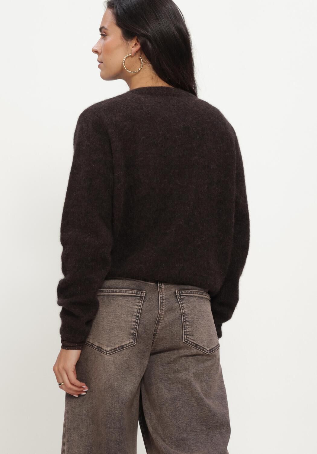 Bruine BY-BAR Trui CLEO CARDIGAN - large