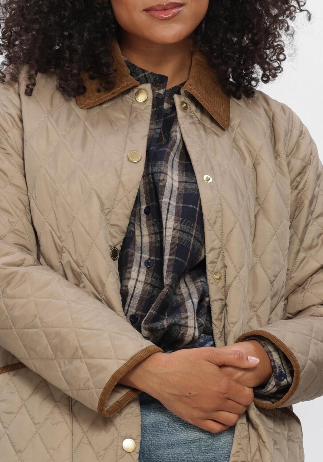 Beige BARBOUR Gewatteerde jas ICONS MODERN LIDDESDALE QUILTED JACKET - large