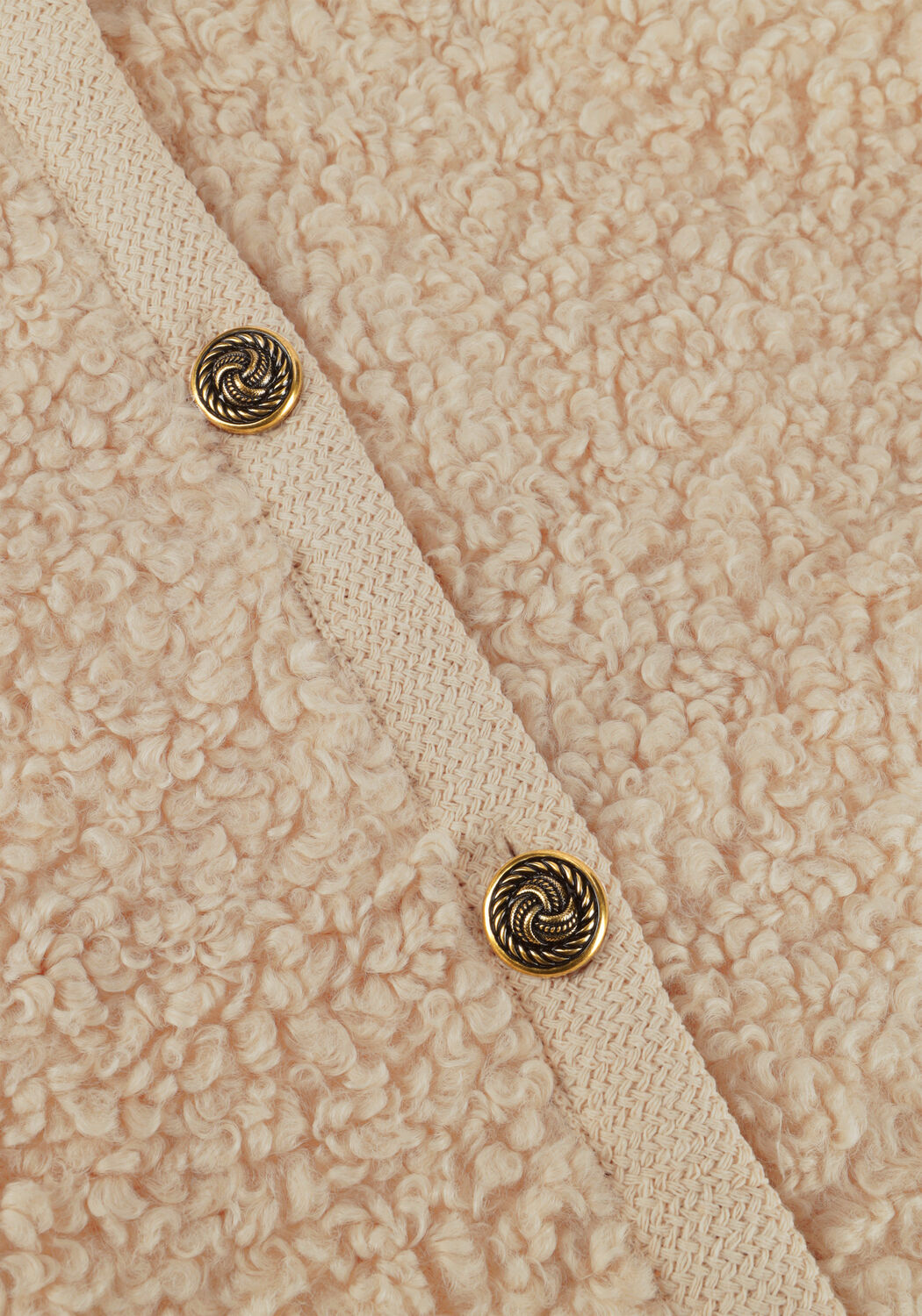 Beige CO'COUTURE Teddy jas TIMMY TEDDY JACKET - large