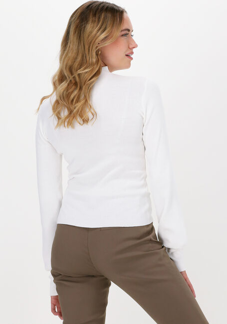 Witte NA-KD Longsleeves HIGH NECK KNITTED POLO - large