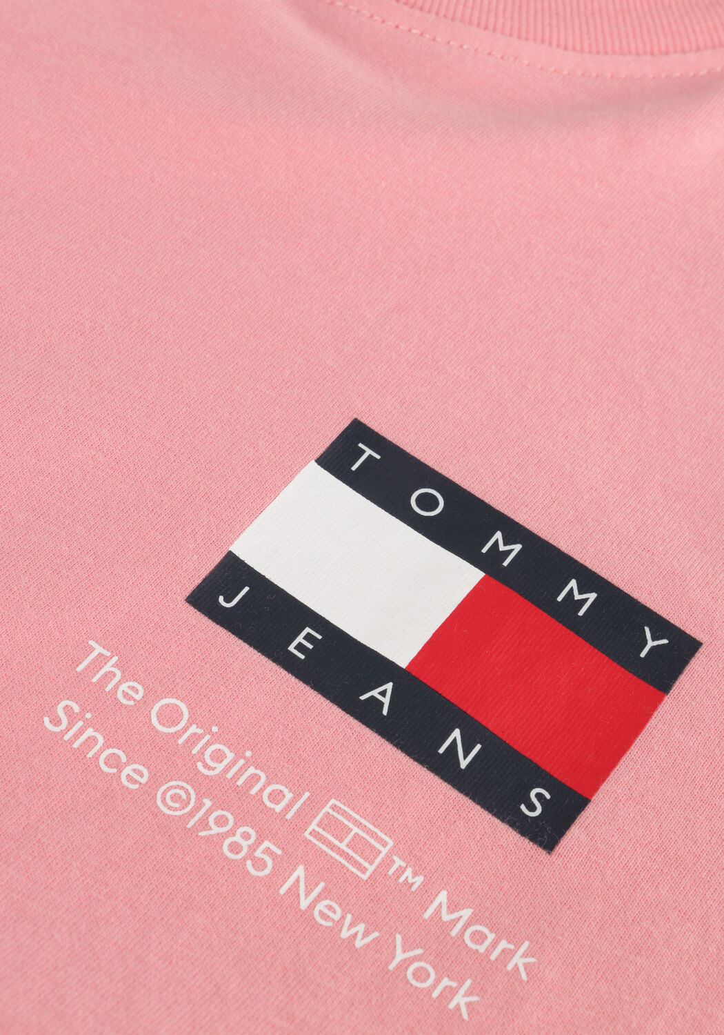 Roze TOMMY JEANS T-shirt TJM SLIM ESSENTIAL FLAG TEE - large