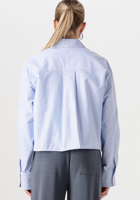 Lichtblauwe SECOND FEMALE Blouses BAULO CROPPED SHIRT - large