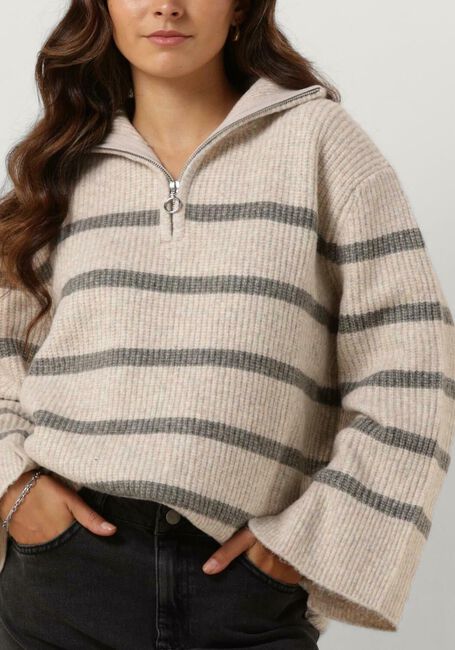 Zand NEO NOIR Trui NEVENA STRIPE KNIT BLOUSE - large