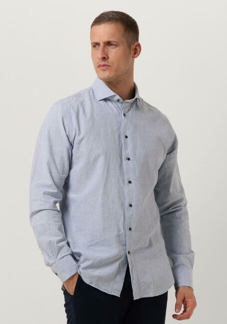Lichtblauwe PROFUOMO Klassiek overhemd SHIRT CUTAWAY SC COTTON LINNEN - large