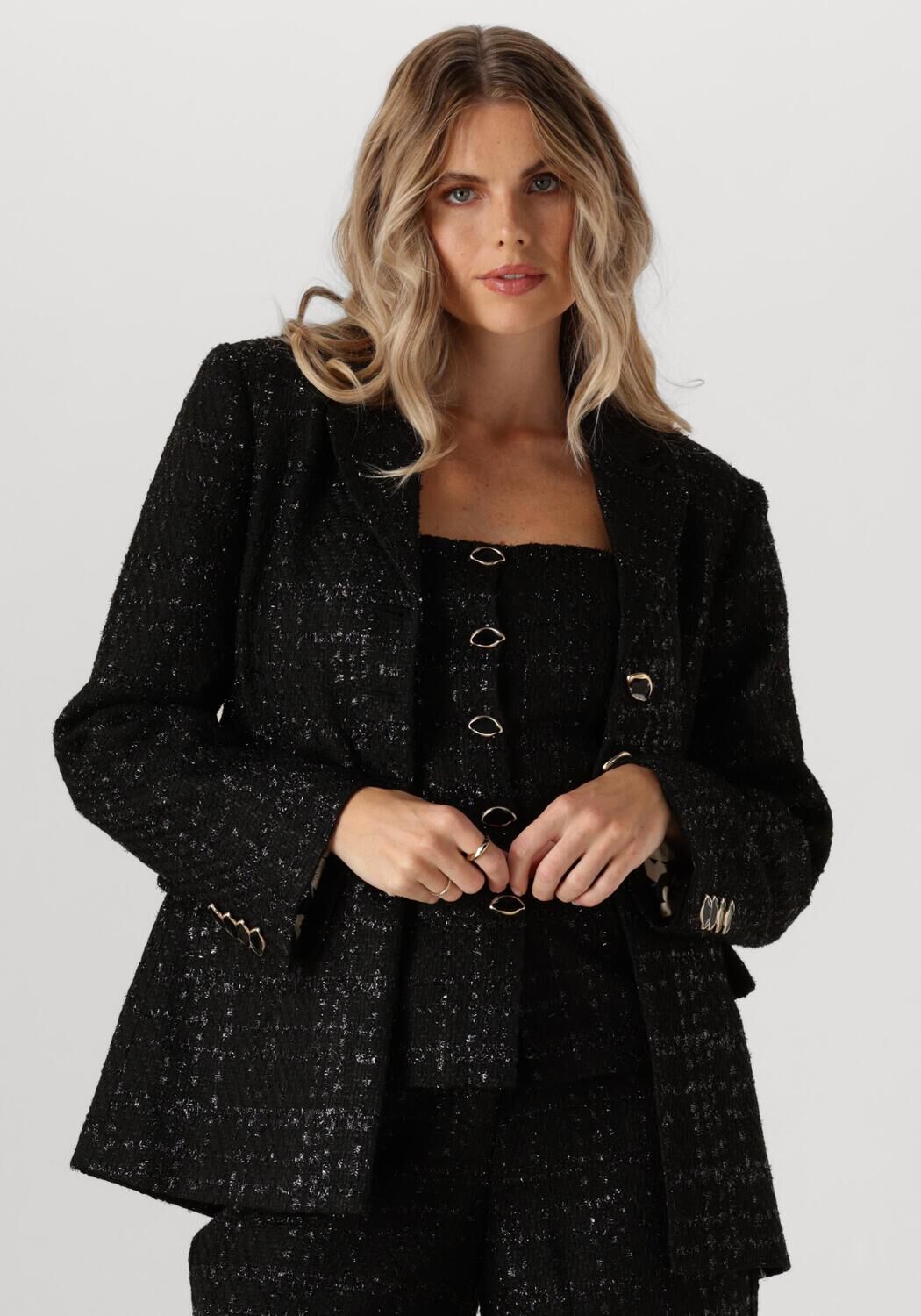 Fabienne Chapot geruite getailleerde blazer Cher zwart