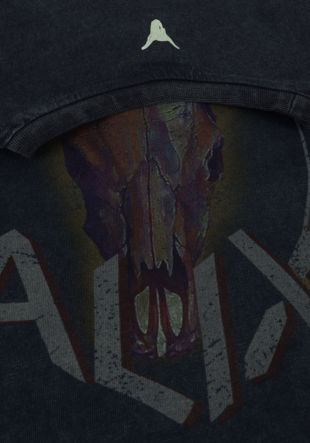 Donkerblauwe ALIX MINI Mini jurk KNITTED WASHED BULL PRINT T-SHIRT DRESS - large