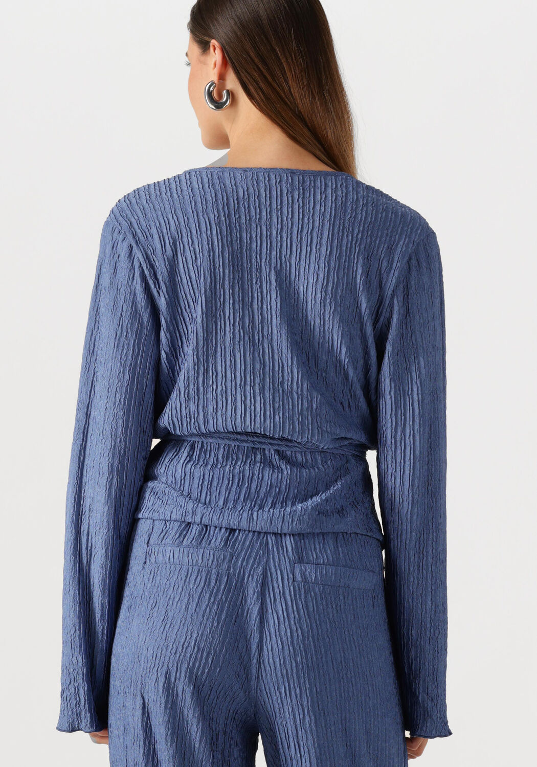 COLOURFUL REBEL Dames Tops & T-shirts Winona Structure Wrap Top Blauw