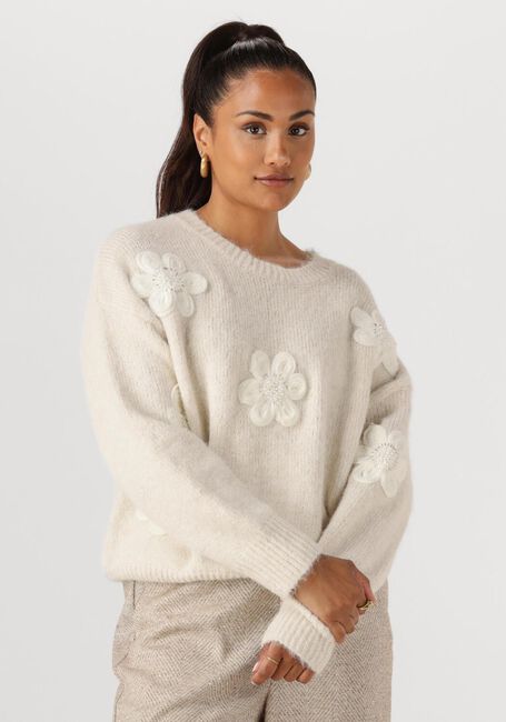 Witte NUKUS Trui CHIACA PULLOVER FLOWER - large
