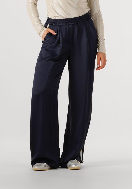 Donkerblauwe SUMMUM Pantalon TROUSERS HEAVY SILKY TOUCH - large