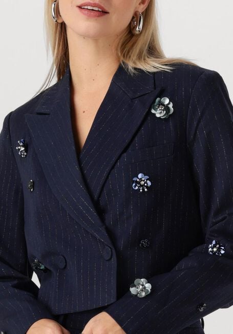 Donkerblauwe Y.A.S. Blazer YASMIDNIGHT LS SHORT BLAZER S. - large