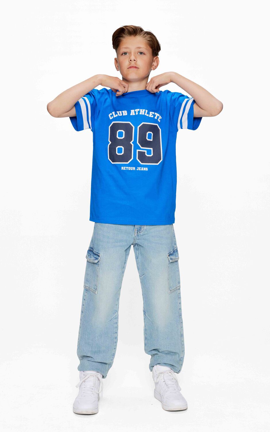 Blauwe RETOUR T-shirt CHESTER - large