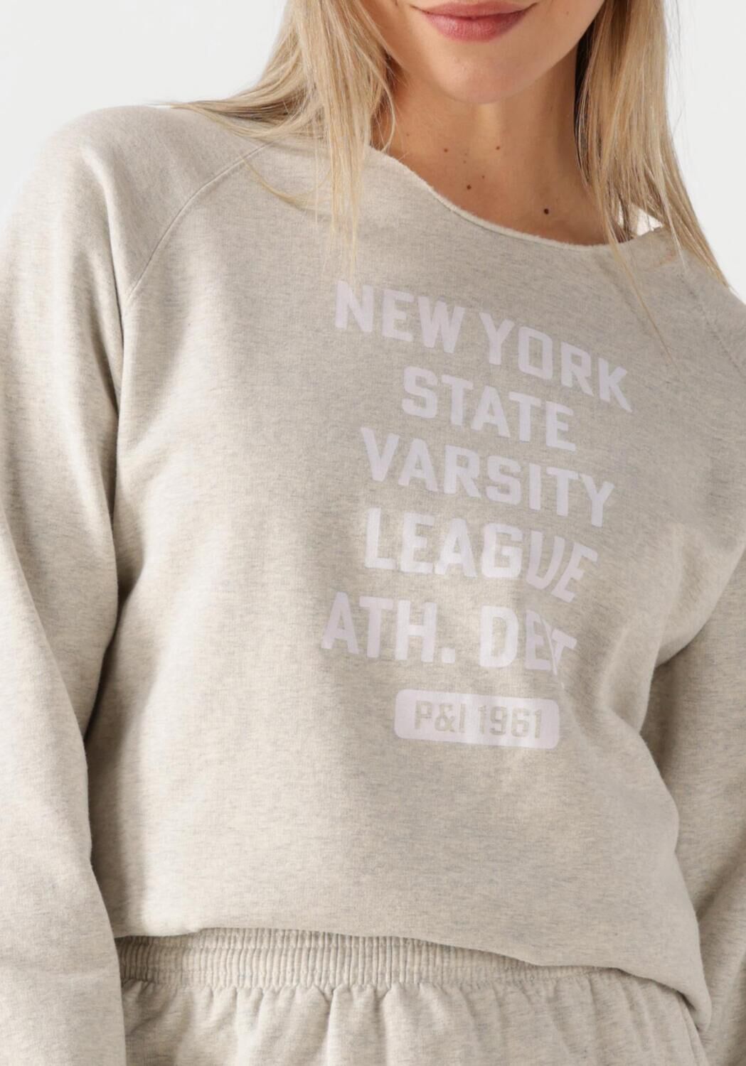 PENN & INK Dames Truien & Vesten Sweater Print Lichtgrijs