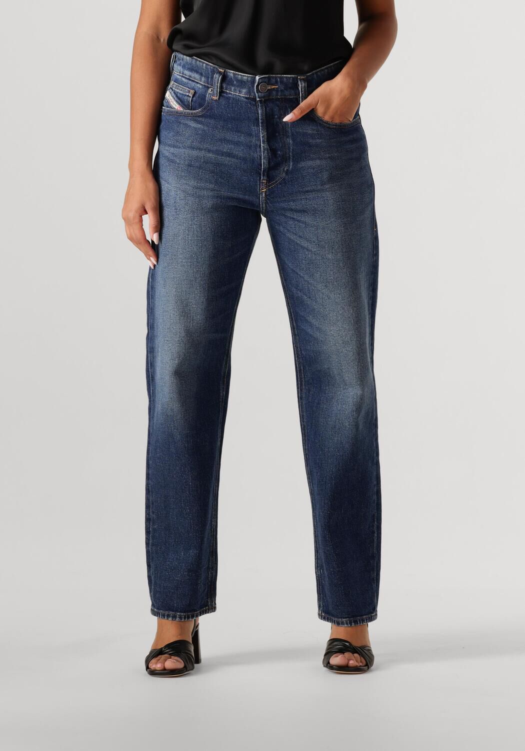 Diesel Donkerblauwe Tapered Jeans 1988 Blue Dames