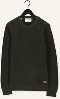 Donkergroene SELECTED MEN Trui SLHIRVEN LS KNIT BUTTON CREW W Donkergroene SELECTED MEN Trui SLHIRVEN LS KNIT BUTTON CREW W - medium