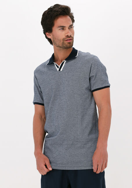 Blauwe DSTREZZED Polo POLO S/S GAZE KNIT - large