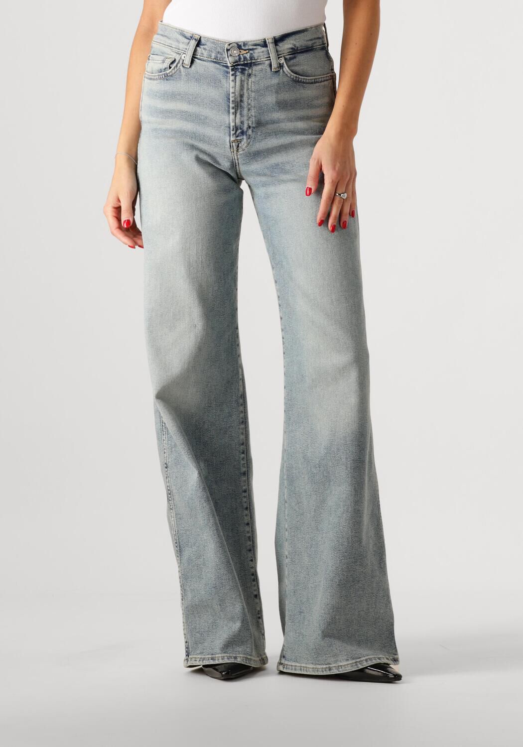 7 For All Mankind Blauwe Flared Vintage Jeans Blue Dames