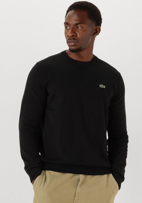 Zwarte LACOSTE Trui REGULAR FIT CREW NECK SWEATER - large