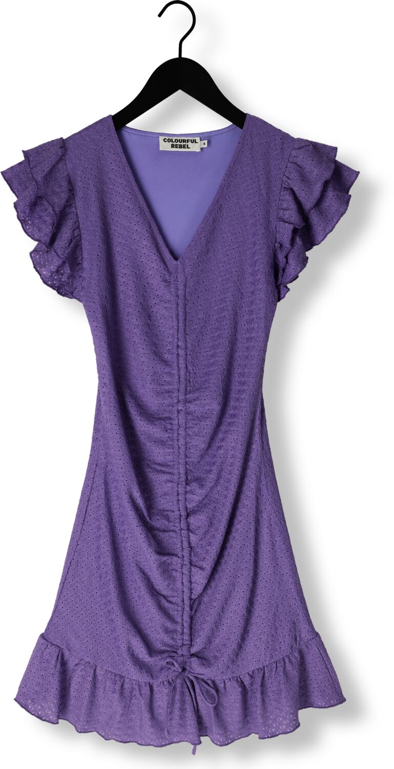 COLOURFUL REBEL Dames Jurken Zorah Knitted Structure Dress Paars