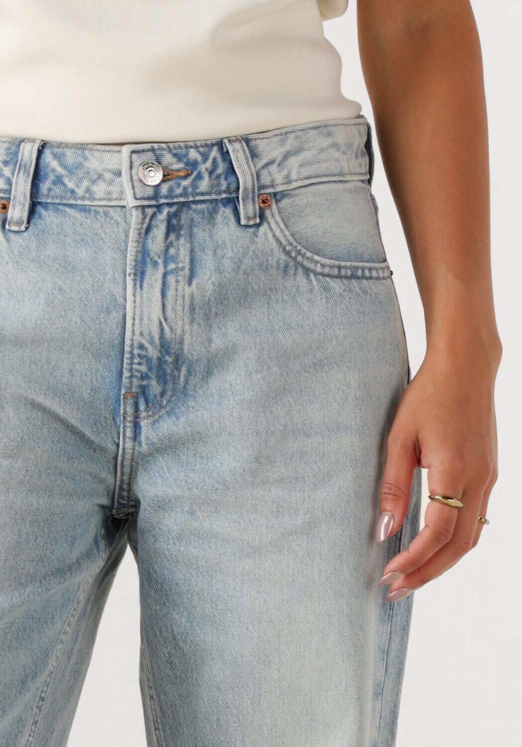 CALVIN KLEIN Dames Jeans Signature 90s Straight Lafayette Lichtblauw