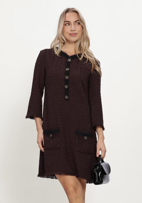 Bruine ANA ALCAZAR Mini jurk DRESS BUTTONS - large