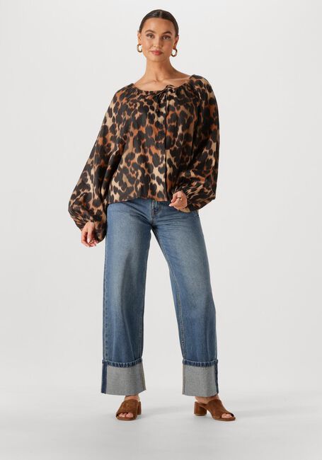 Bruine WITHBLACK Tops & T-shirts WBLCLEOPATRA WIDE SLEEVE TOP - large