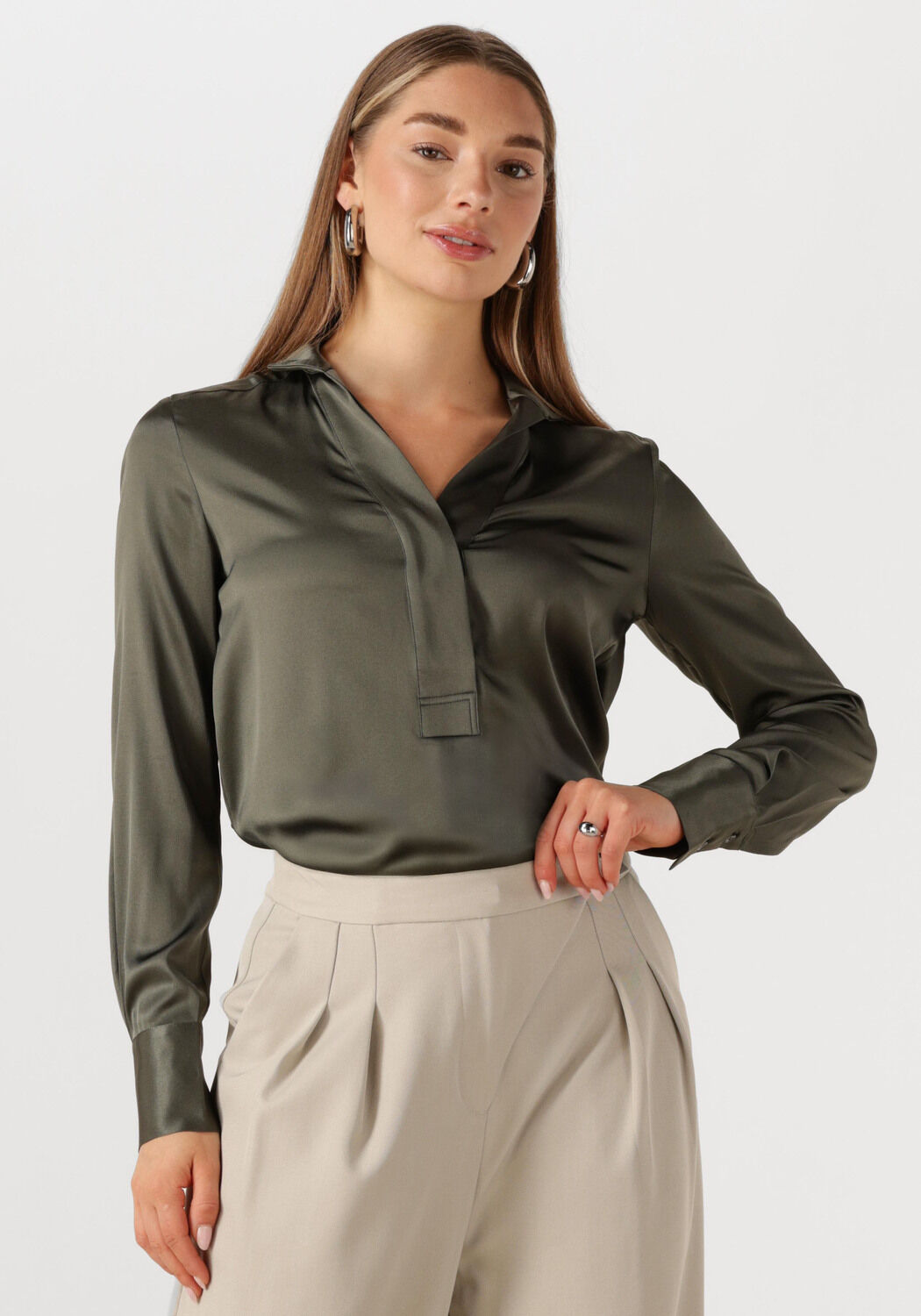 DEA KUDIBAL Dames Blouses Nate Donkergroen