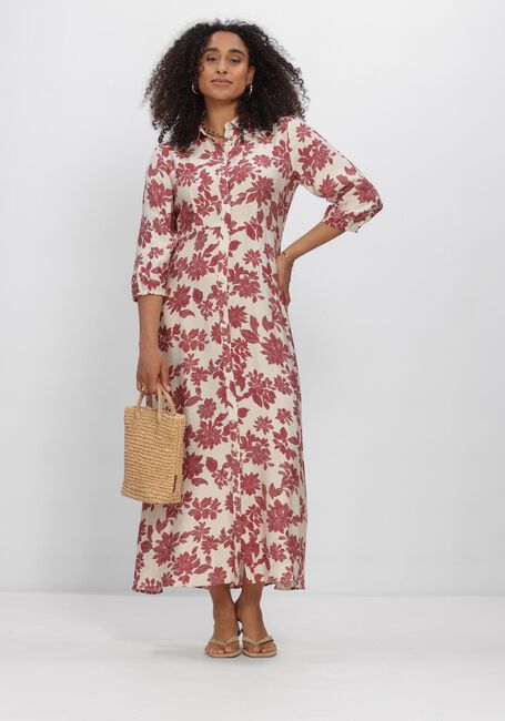 Creme MSCH COPENHAGEN Maxi jurk MSCHVILDANA 3 4 SHIRT DRESS - large
