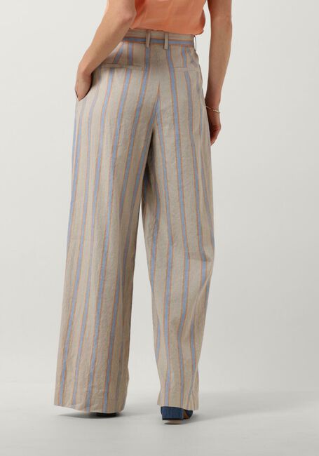 Beige VANILIA Pantalon LINEN STRIPED - large