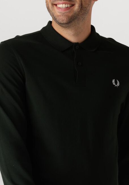 Olijf FRED PERRY Polo LONG SLEEVE PLAIN FRED PERRY SHIRT - large