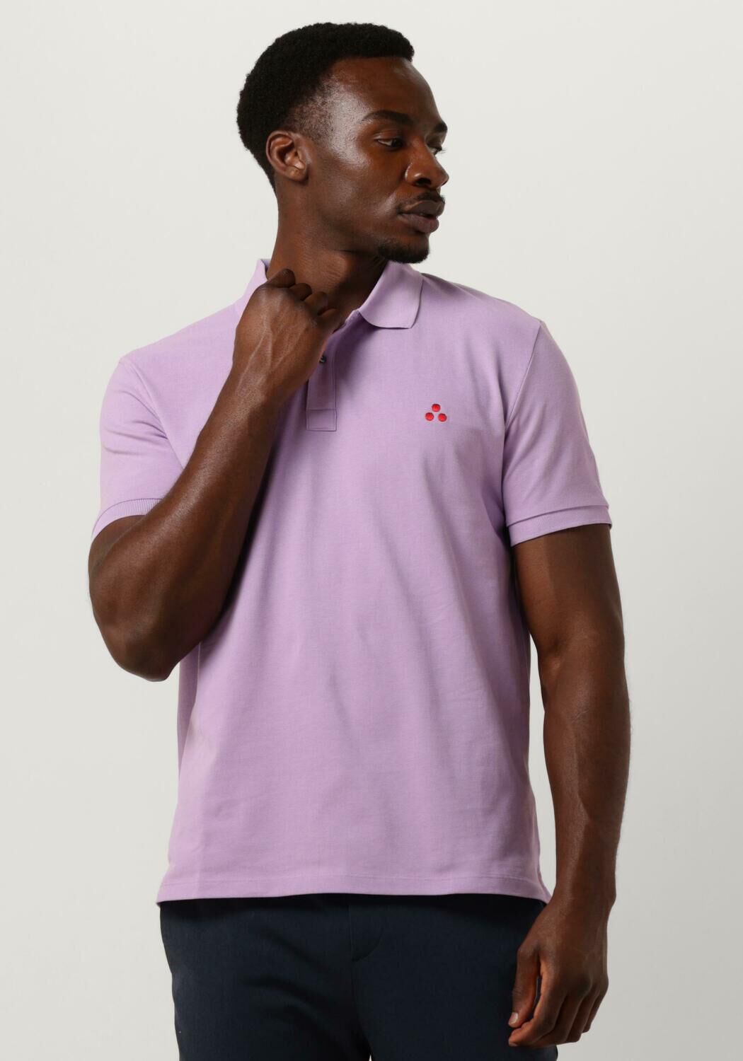 Peuterey Lila Katoenen Polo Shirt Zeno 01 Purple Heren