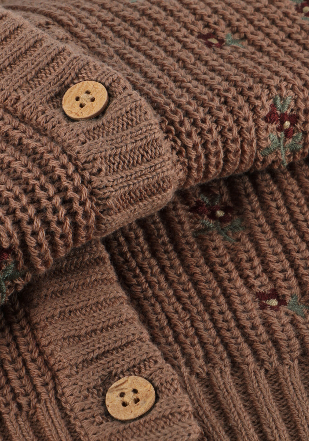 Bruine LIL' ATELIER Vest NMFEMLEN EMB AO LS - large