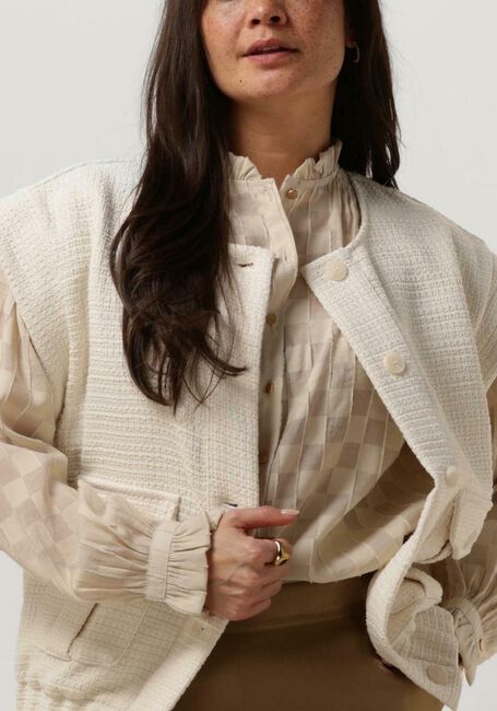 Beige MINUS Gilet AVANA BOUCLE VEST - large