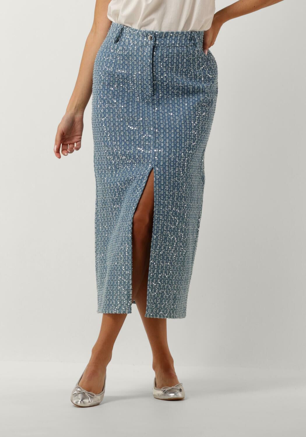 Y.A.S. Dames Rokken Yasleodis Hw Midi Skirt Show Lichtblauw