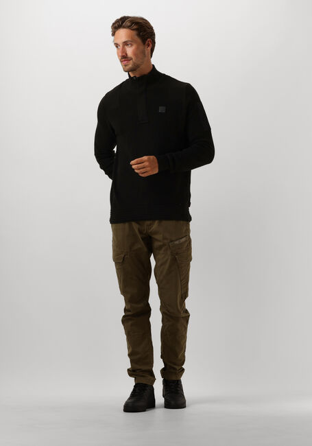 Zwarte PME LEGEND Trui HALF ZIP COLLAR COTTON KNIT - large
