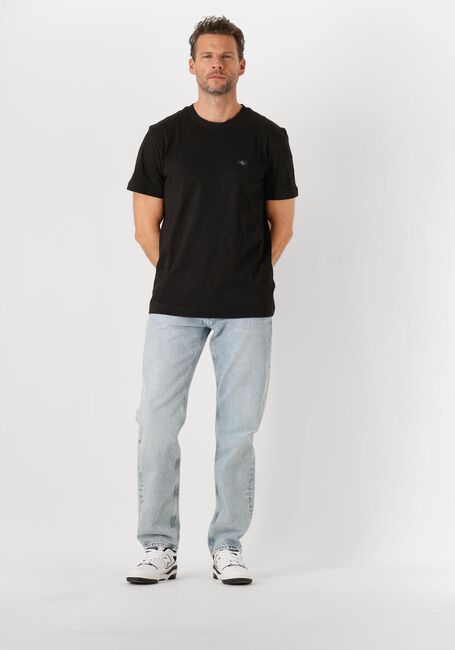 Zwarte CALVIN KLEIN T-shirt WOVEN LABEL REGULAR TEE - large