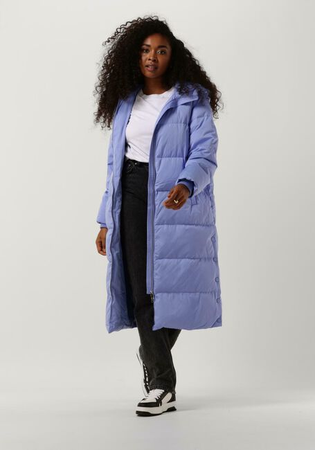 Blauwe Y.A.S. Gewatteerde jas YASPUFFA LONG DOWN COAT - large