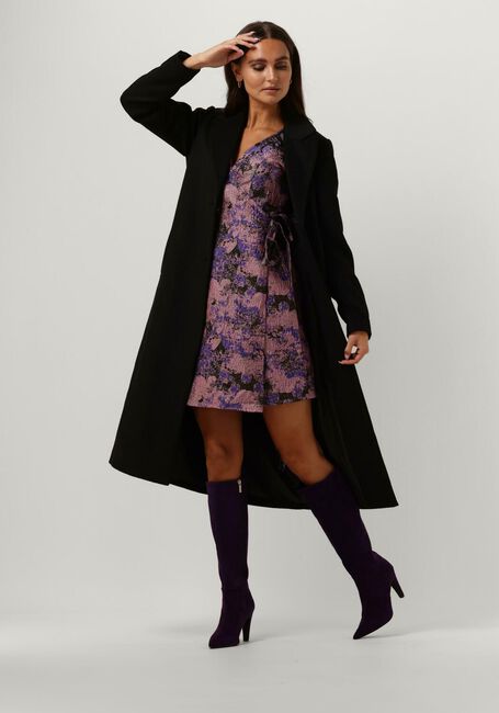 Zwarte NOTRE-V Mantel WOOL COAT - large