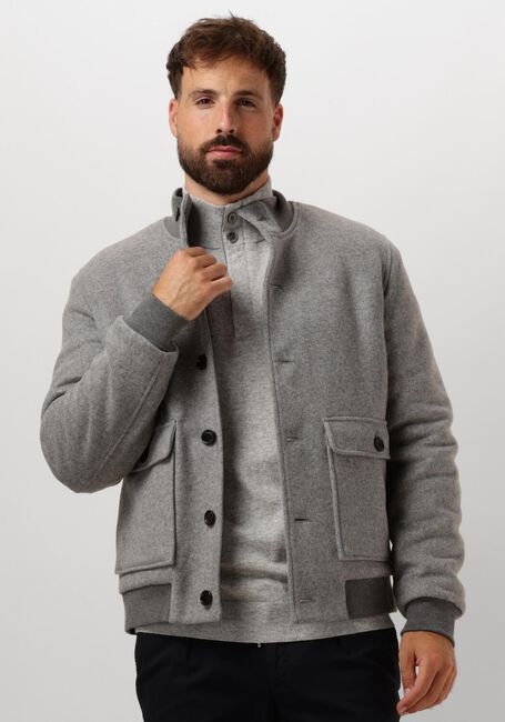 Grijze PROFUOMO Jack OUTERW BMBR KNIT JACK - large