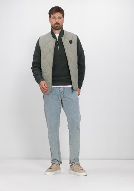 Donkergroene CHASIN Trui OSCAR BRIK HALF ZIP - large