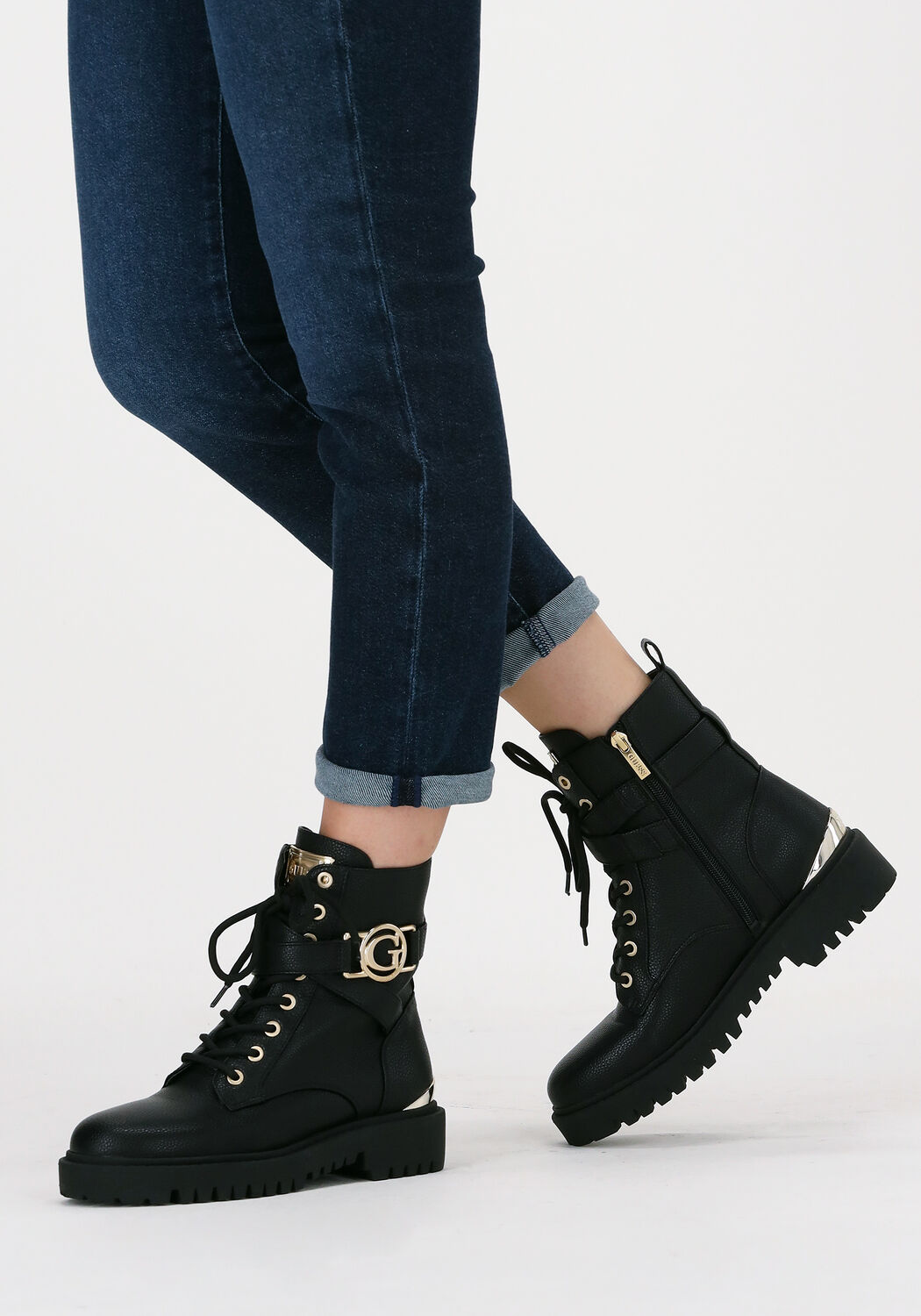 Zwarte GUESS ODANNA Veterboots | Omoda